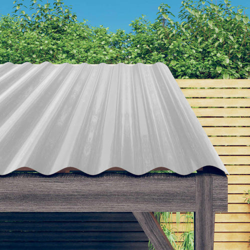 Panouri de acoperiș, 12 buc., oțel vopsit, argintiu, 60x36 cm Lando