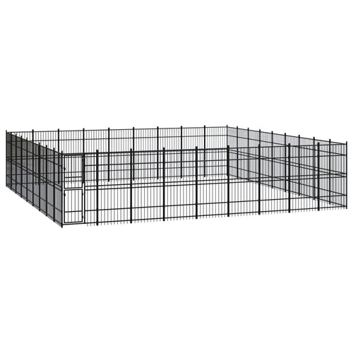 Padoc pentru câini de exterior, 74,65 m², oțel
