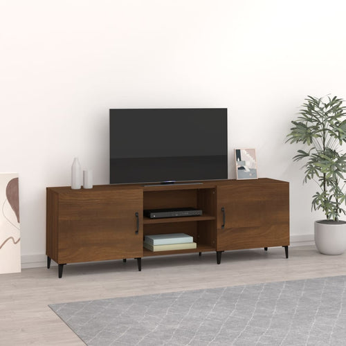 Comodă TV, stejar maro, 150x30x50 cm, lemn compozit Lando