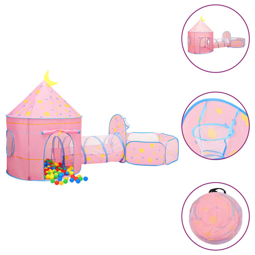 Cort de joacă pentru copii, roz, 301x120x128 cm Lando