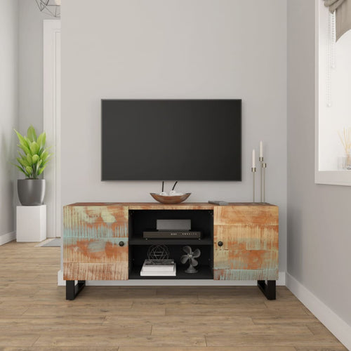 Comodă TV, 105x33x46 cm, lemn masiv reciclat Lando