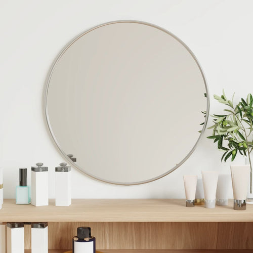 Oglindă de perete rotundă, argintiu, Ø 40 cm Lando