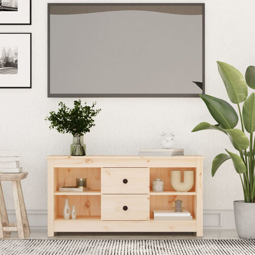 Comodă TV, 103x36,5x52 cm, lemn masiv de pin Lando