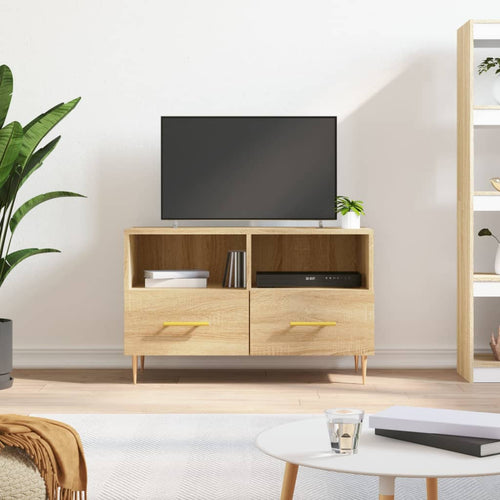 Comodă TV, stejar sonoma, 80x36x50 cm, lemn prelucrat Lando