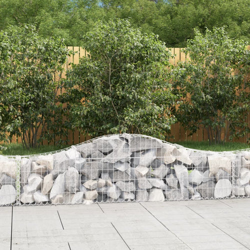 Coșuri gabion arcuite 2 buc, 200x30x40/60 cm, fier galvanizat