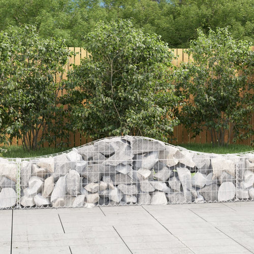 Coșuri gabion arcuite 4 buc, 200x30x40/60 cm, fier galvanizat