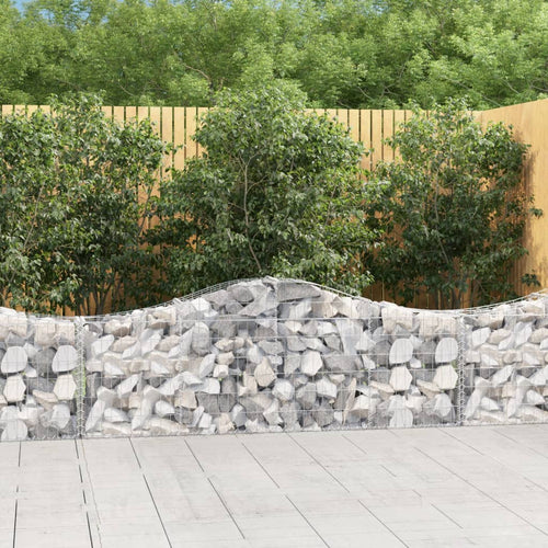 Coșuri gabion arcuite 6 buc, 200x30x60/80 cm, fier galvanizat