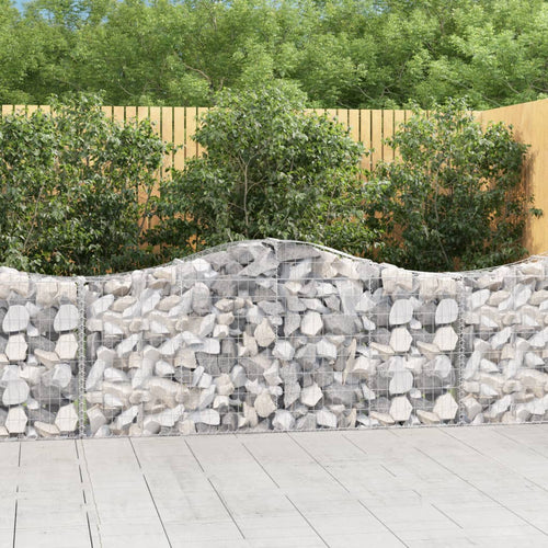 Coșuri gabion arcuite 2 buc, 200x30x80/100cm, fier galvanizat Lando