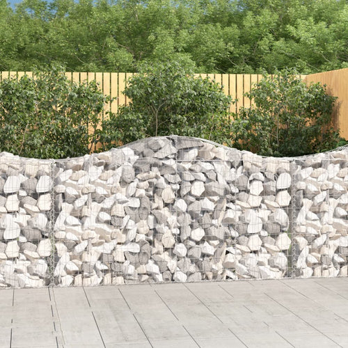 Coșuri gabion arcuite 10 buc, 200x30x100/120 cm fier galvanizat