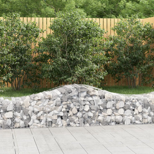 Coșuri gabion arcuite 4 buc, 200x50x40/60 cm, fier galvanizat