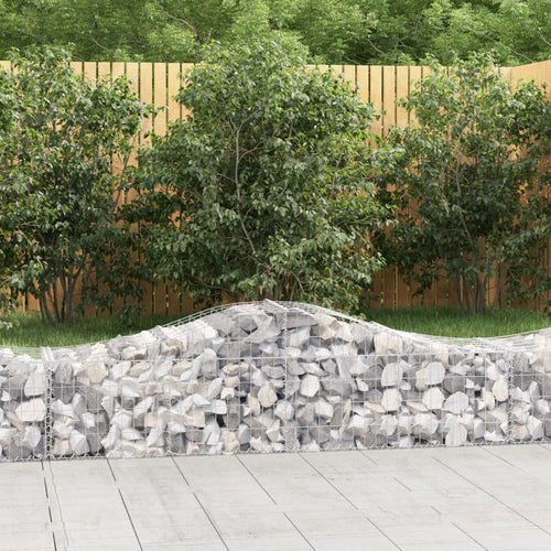 Coșuri gabion arcuite 18 buc., 200x50x40/60 cm, fier galvanizat