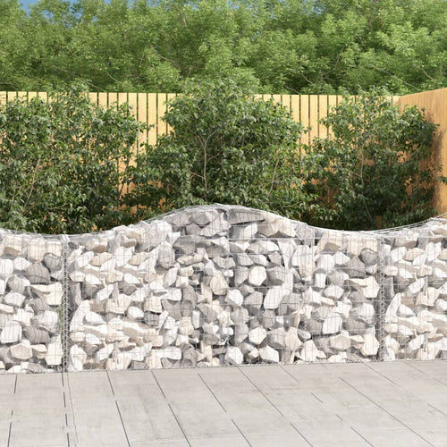 Coșuri gabion arcuite 15 buc, 200x50x80/100 cm, fier galvanizat