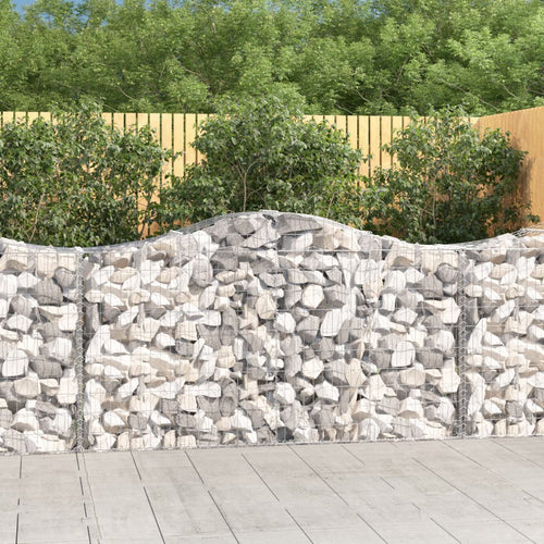 Coșuri gabion arcuite 2 buc, 200x50x100/120 cm fier galvanizat Lando