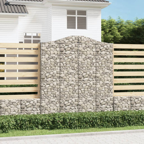 Coșuri gabion arcuite, 7 buc, 200x50x220/240cm, fier galvanizat