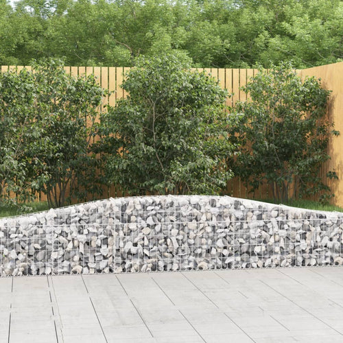 Coșuri gabion arcuite 6 buc, 400x30x40/60 cm, fier galvanizat