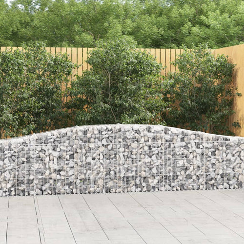 Coșuri gabion arcuite 3 buc, 400x30x60/80 cm, fier galvanizat