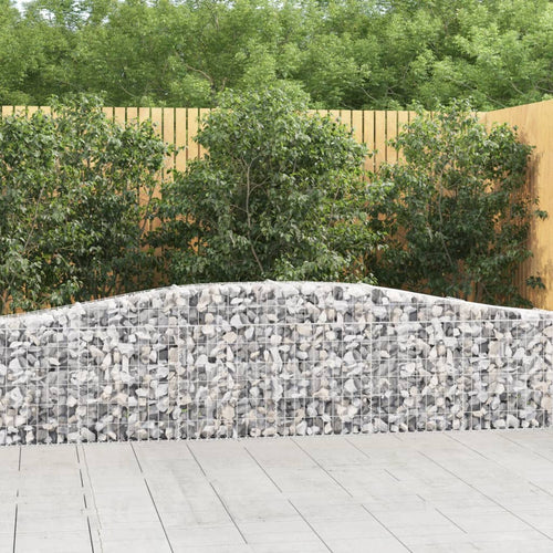 Coșuri gabion arcuite 7 buc, 400x30x60/80 cm, fier galvanizat