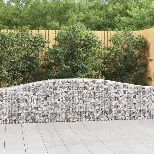 Coșuri gabion arcuite 9 buc, 400x30x60/80 cm, fier galvanizat