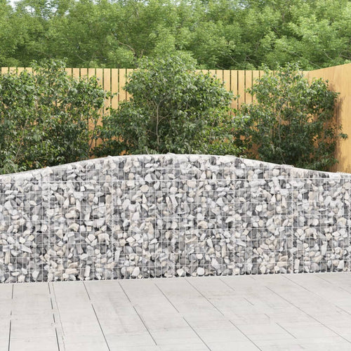 Coșuri gabion arcuite 2 buc, 400x30x80/100 cm, fier galvanizat Lando