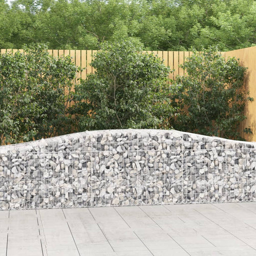 Coșuri gabion arcuite 2 buc, 400x50x60/80 cm, fier galvanizat