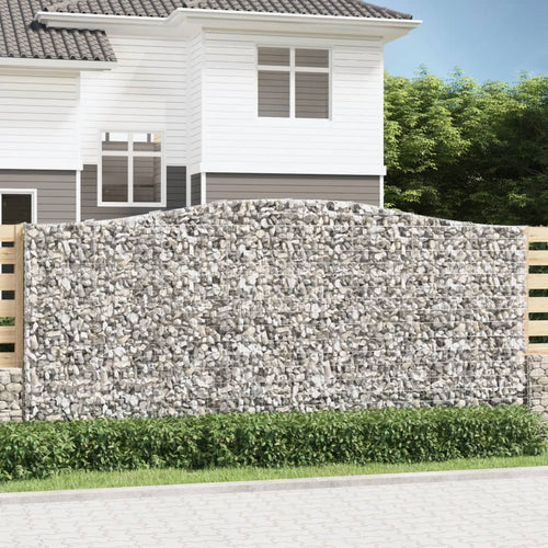 Coșuri gabion arcuite 3 buc, 400x50x180/200 cm, fier galvanizat