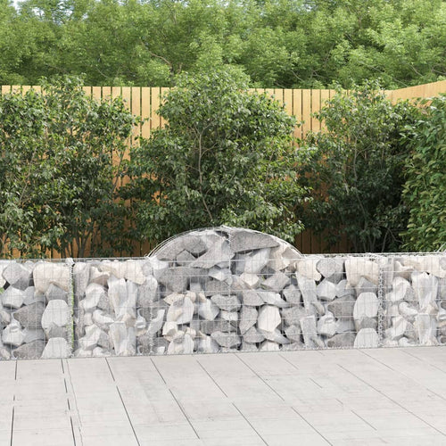 Coșuri gabion arcuite 4 buc, 200x30x60/80 cm, fier galvanizat