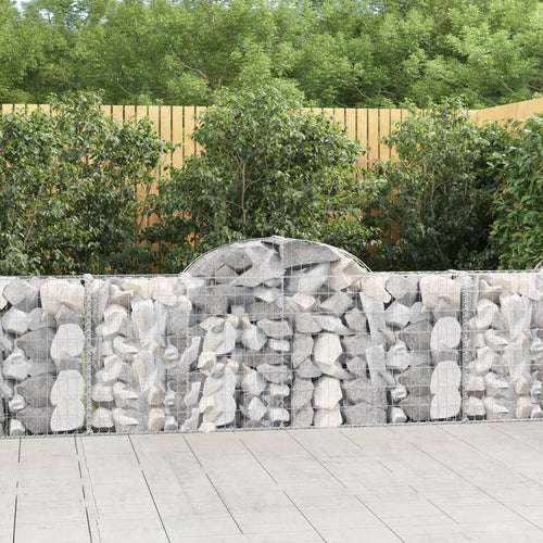 Coșuri gabion arcuite 8 buc, 200x30x80/100cm, fier galvanizat