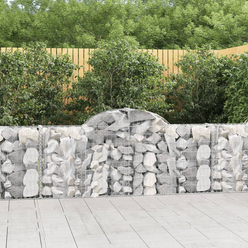 Coșuri gabion arcuite 14 buc, 200x30x80/100cm, fier galvanizat