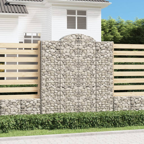 Coșuri gabion arcuite, 5 buc 200x30x220/240cm, fier galvanizat