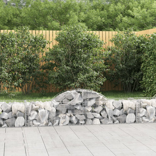 Coșuri gabion arcuite 7 buc, 200x50x40/60 cm, fier galvanizat