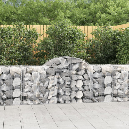 Coșuri gabion arcuite 11 buc, 200x50x80/100 cm, fier galvanizat