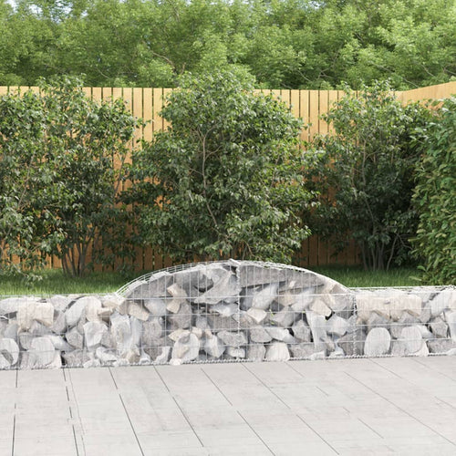 Coșuri gabion arcuite, 5 buc., 300x30x40/60 cm, fier galvanizat