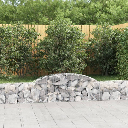 Coșuri gabion arcuite, 13 buc., 300x30x40/60cm, fier galvanizat