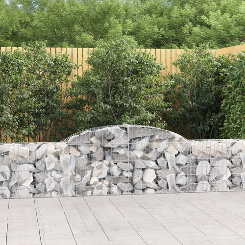 Coșuri gabion arcuite, 7 buc., 300x30x60/80 cm, fier galvanizat