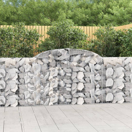 Coșuri gabion arcuite 10 buc, 300x30x100/120 cm fier galvanizat