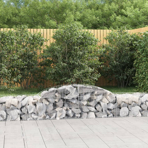 Coșuri gabion arcuite 4 buc., 300x50x40/60 cm, fier galvanizat