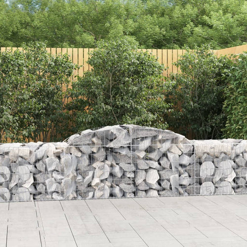 Coșuri gabion arcuite 3 buc, 300x50x60/80 cm, fier galvanizat