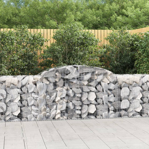 Coșuri gabion arcuite 2 buc, 300x50x80/100 cm, fier galvanizat