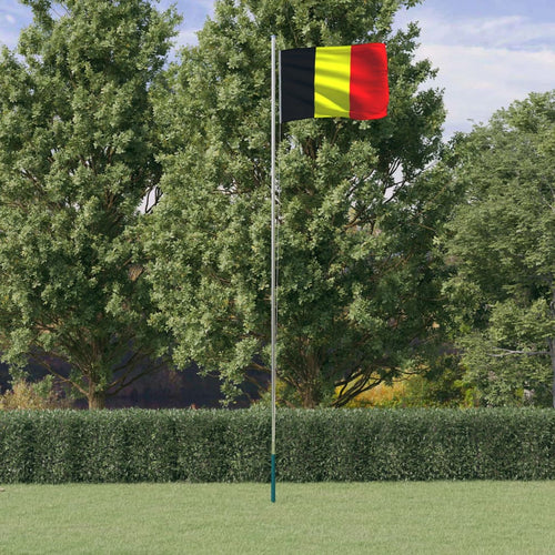 Steag Belgia și stâlp din aluminiu, 6,23 m Lando