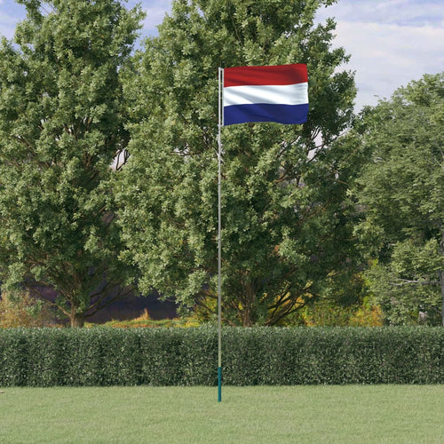Steag Olanda și stâlp din aluminiu, 5,55 m Lando