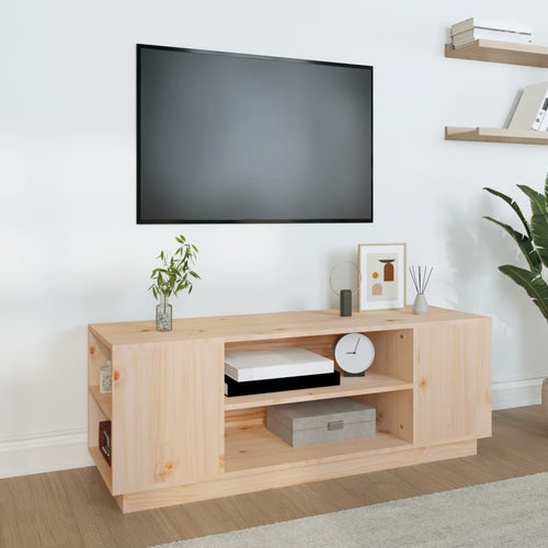 Comodă TV, 110x35x40,5 cm, lemn masiv de pin Lando