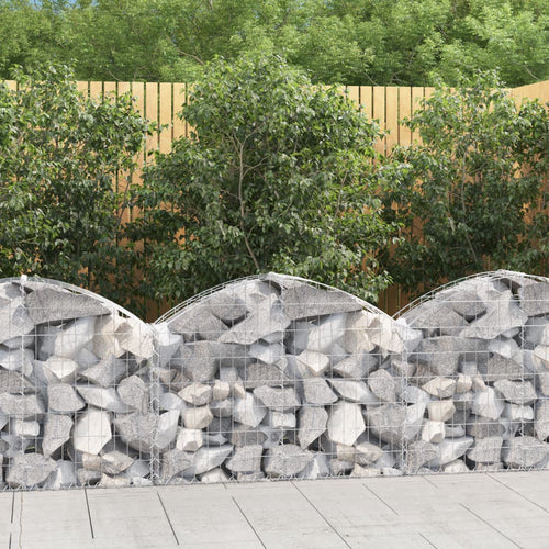 Coș gabion arcuit, 100x30x60/80 cm, fier galvanizat Lando