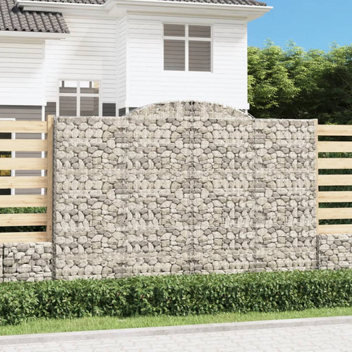 Coș gabion arcuit, 300x30x200/220 cm, fier galvanizat