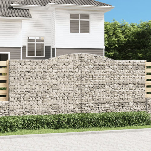 Coș gabion arcuit, 400x30x180/200 cm, fier galvanizat Lando