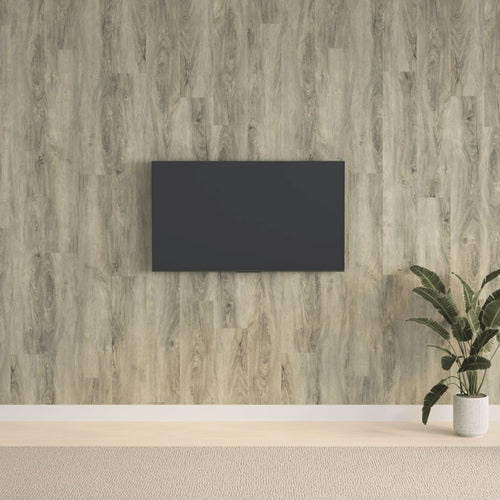 Panouri de perete aspect lemn, gri, 2,06 m², PVC Lando