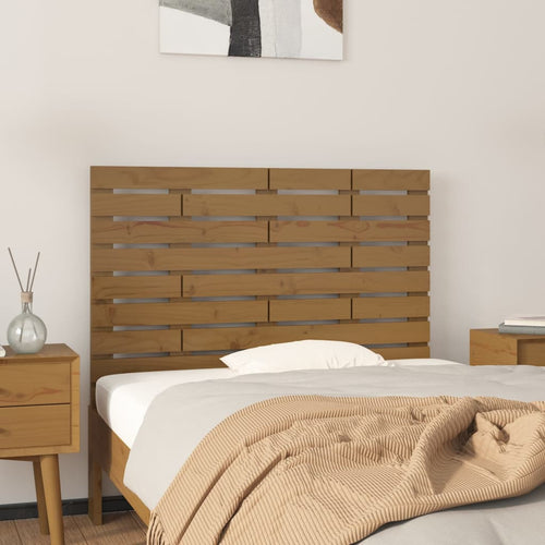 Tăblie de pat pentru perete, maro miere, 96x3x63 cm, lemn pin