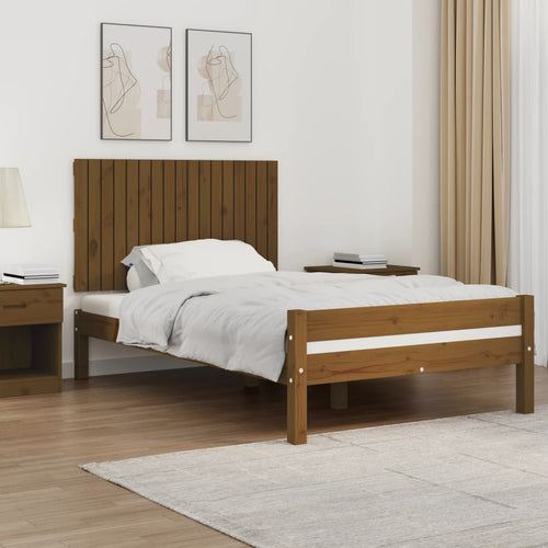 Tăblie de pat pentru perete, maro miere, 108x3x60 cm