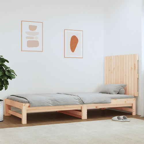 Tăblie de pat pentru perete, 82,5x3x60 cm, lemn masiv de pin
