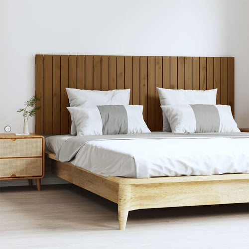 Tăblie de pat pentru perete, maro miere, 166x3x60 cm