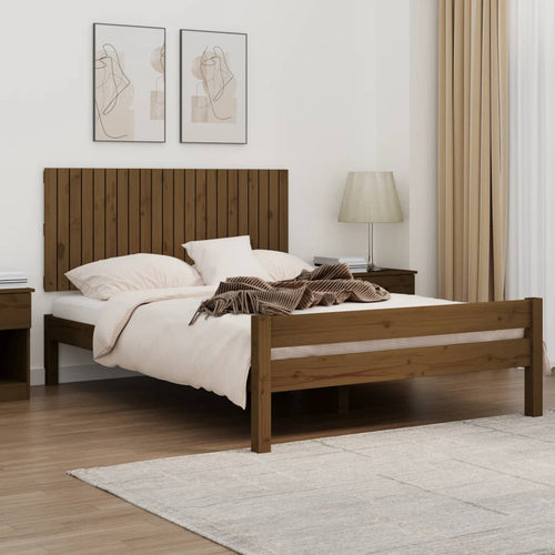 Tăblie de pat pentru perete, maro miere, 140x3x60 cm